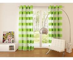Splendid Collezione FLORENCE - Tenda con occhielli, 140 x 245 cm, colore verde