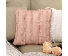 LAtelier 17 Cuscino Arredo Quadrato Shabby Chic Royal Collection Colore Rosa Antico