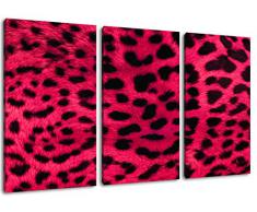 Red Formato pelle di tigre: tre pezzi 120x80 totale, pittura su tela coperta, enormi Foto XXL completamente finito e incorniciate con barella, incorniciatura sulla foto parete con cornice, più conveniente che la pittura o l'immagine,