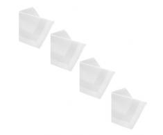 texpot - Tovaglia rettangolare DAMAST, colore: bianco, con cimosa, 12% cotone, 12 tovaglioli da 50 x 50 cm