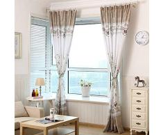 Luccase, Tenda per Finestra in Stile Country, con Stampa di bambù, per Camera da Letto, Balcone, Finestra di Alloro, 100 cm (Larghezza) x 200 cm (Lunghezza)