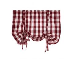 MiOYOOW Romano Tenda, Tenda Tie Up Tenda da Cucina Tende da Bistrot In Stile Country Tenda per Finestre