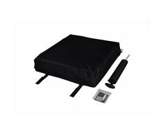 Mobiclinic Q-AIR - Cuscino antidecubito per sedia a rotelle, previene le piaghe sulla pelle, si adatta al corpo e facilita la circolazione sanguigna, 1 valvola, 40 x 40 x 6 cm