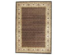 Morgenland Tappeto Orientale 246 x 163 Cm Indo Nero Annodato a Mano Pezzo Unico