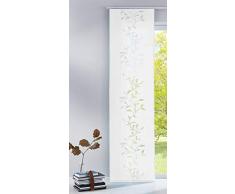 Tendril - Tenda a pannello in tessuto di alta qualità con binario di scorrimento, 100% poliestere, 245 x 60 cm, colore: Bianco