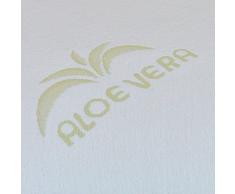 Baldiflex Emporio Fodera per Materasso Singolo in Aloe Vera, Coprimaterasso, con Fascia Traspirante, Sfoderabile con Zip, Atossica, Misura 80x190x22 cm