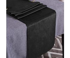 WAITER TREE Runner da Tavolo Moderno Runner per Cucina Impermeabile Decorazione per Casa Sala da Pranzo Letto Caffetteria (Nero, 35x240cm)