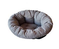 Ferplast SOFA CUSHION 6 Cuscino per Cuccia Cani e Gatti, Rivestimento Ricambio Imbottito per Lettino Animali, Soffice Cotone Lavabile, Regolabile con Cordino Elastico, 73 x 55 x h 27 cm, Grigio