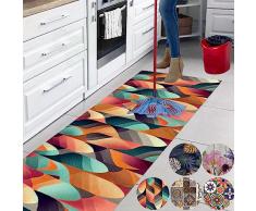 parpyon® Tappeto cucina Antiscivolo Lavabile Alby Nuova passatoia al metro ANTIMACCHIA e ANTISFILO tappeti cucina, bagno salotto moderno runner Italia (240 Cm, C-88)