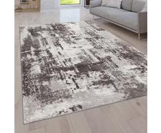 Tappeto Pelo Lungo Salotto Moderno Shaggy Moderno Vintage Motivo Astratto, Dimensione:160x220 cm, Colore:Grigio