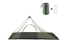 Lixada Tenda da campeggio Zanzariera con borsa per il trasporto Resistente allacqua Zanzariera Tenda esterna Tenda a rete per zaino in spalla Escursionismo Campeggio Pesca