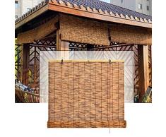LMDX Avvolgibile Bamboo - Persiana Tenda Oscurante,Ventilazione Traspirante,Tapparella Carrucola,per Uso Interno Ed Esterno,Traslucido,Tende Bambu