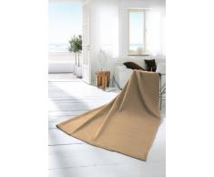 biederlack Thermosoft Coperta, Misto Cotone, Camel, Matrimoniale King Size, 220x240 cm