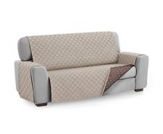 Textilhome - Salvadivano trapuntato Copridivano MALU 3 posti REVERSIBILE. Colore Beige