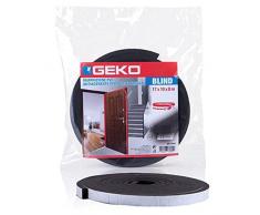Geko Guarnizione Adesiva Paraspifferi Parafreddo in PVC 8mt per Porte Blindate, Multicolore, Taglia Unica