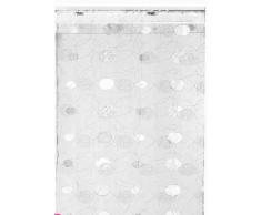 Homemaison HM69812818 - Tenda per finestra doppia, in organza, con motivo ricamato, 80 x 210 cm, colore bianco