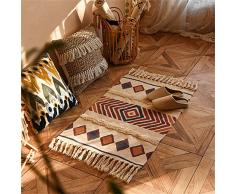 Tappeti Retro Nappa Tappeto Tappeto Antiscivolo Cotone Filo Tappeto Tappeto Rettangolare Corridoio Indiano Stile Etnico Bambini Tappeto Zerbino 60 * 90 cm 2