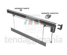 Bastone Binario per Tenda A Pacchetto A Vetro Professionale - Personalizzabile - in Alluminio - L. 50 CM