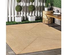 Classico Tappeto in Juta Naturale Tessuto a Mano Alta Resistenza al Traffico Tappetino Spesso Antiscivolo Tappeto da Lancio per Camera da Letto, Cucina, Soggiorno ( Color : Style2 , Size : 160X230CM )