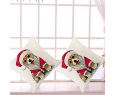 JUSTDOLIFE Federa Natalizia Simpatico Animaletto con Copricuscino Stampato A Forma di Cappello