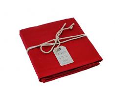 Fazzini Lenzuolo con Angoli Matrimoniale 180x200x30 in Raso Satin 300 TC di Puro Cotone Tinta Unita - TRECENTO col.6 Bordeaux