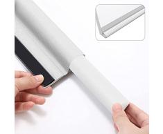 HUTVD Paraspifferi Sottoporta, 94 cm Paraspifferi Porta Blindata Taglio Libero Porta Autoadesiva Sottoporta Paraspifferi per Porte Paraspifferi Anti Vento, Polvere, e Freddo, Bianco