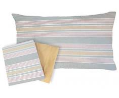 Flanella 100% di puro cotone Completo letto MATRIMONIALE due 2 piazze lenzuola sopra + lenzuolo sotto con angoli + 2 federe ZUCCHI BASICS (Keen col 1)