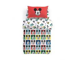 Caleffi 1004726 Cotone Disney Mickey Colors Trapunta per Singolo Letto, Taglia Unica (19430)