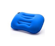 Pitasha Cuscini Gonfiabili da Viaggio, Cuscini Gonfiabili Ultraleggeri da campeggio, comodo cuscino cervicale comprimibile, compatto, ergonomico, supporto a collo e zona lombare (Blu)