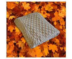 100% coperta di lana con design in maglia a nido d' ape Skiddaw