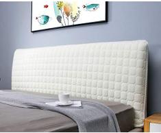 Testata Letto Matrimoniale Copri Tinta Unita, Lato Tessuto Elasticizzato Cuscino Lettura Da Letto Schienale Copri Per Camera Da Letto Copertura Antipolvere,Beige-170cm