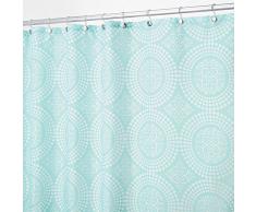 InterDesign Medallion Tenda Doccia, Tessuto, Verde, 180x0.2x180 cm