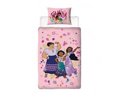 Disney Set copripiumino singolo ufficiale Encanto | biancheria da letto reversibile su 2 lati, con federa coordinata, design Familia