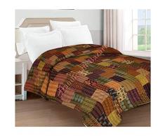 Handicraft Bazarr Trapuntini patchwork Paisley stampato in seta Patola Trapuntini Vintage Letto Server Handmade Trapunta Kantha Hippie, 220 x 250 cm
