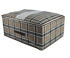 2 custodia per coperta TNT traspirante 60X46X26H con cerniera laterale scozzese.