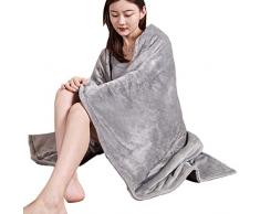 Coperta riscaldata - Coperta elettrica in Flanella 59 × 51 Pollici con Controllo remoto Intelligente della Temperatura,Calda Coperta riscaldante per la casa per lautunno Inverno