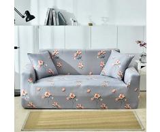 Stillshine Copridivano Elasticizzato Fantasia, Tessuto in Elasticizzato Stampa 1/2/ 3/4 Posti Nordico Poliestere Anti Acaro/Rughe/Polvere Fodera Divano Lavabile (2 Posti,Grigio Rosa)