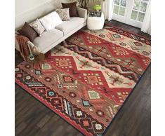 XIAOLIN Tappeto Geometrico Tribale Runner Marocchino Soggiorno Camera Letto Tappeti per Corridoio Zerbino Antiscivolo Lavabile A Pelo Corto (Size : 100x200cm)