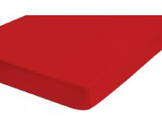 Biberna, Lenzuolo di flanella con angoli elasticizzati, Rosso (Rot), 90 cm x 190 cm