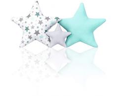 Set di 3 cuscini decorativi a forma di stella, circa 60 cm/28 cm, per cameretta dei bambini, decorazione per la camera dei bambini, cuscino decorativo, set da 58