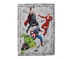 Caleffi Avengers Team Scaldotto Plaid Imbottito, Cotone, Unica, CM.110X160, 81207, Marvel