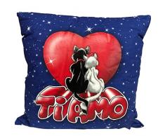 Generico Cuscino Ti Amo Gattini Innamorati Idea Regalo San-Valentino 30X30 Cm PS 21202