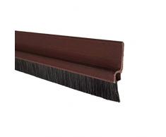 Stamplast srl Paraporta parafreddo sottoporta Rigido in PVC con Spazzola 1mt (Marrone)