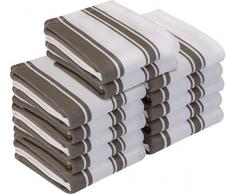 Utopia Towels - 12 Strofinaccio Cucina, Tovaglioli da Cucina (38 x 63 cm, Grigio)