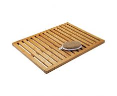 mDesign Pedana doccia legno – Tappeto antiscivolo doccia per interni ed esterni – Tappeto di bambù rettangolare a doghe – Accessori per il bagno ecologici e decorativi – bambù