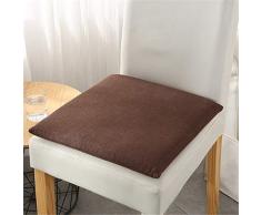 EcloudShop Cuscini per sedie Cuscini per sedili 40x40 cm Cuscino in schiuma imbottito morbido antiscivolo per sala da pranzo Cucina da cucina Divano per casa Rivestimento rimovibile (caffè)