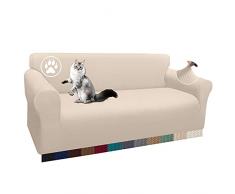 Luxurlife Copridivano spesso per divani a 3 posti, elasticizzato e antiscivolo, ideale per il salotto, di colore beige