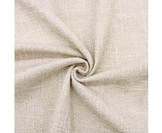 DESHOME Dubai 15 metri - Tessuto al metro per divani Stoffa al metro per tappezzeria divani, poltrone, cuscini, sedie, cuscini, arredo (Bianco crema)