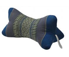 Cuscino tailandese Stella, guanciale, sofà , fabricato en Tailandia, Blu/Grigio (81910)