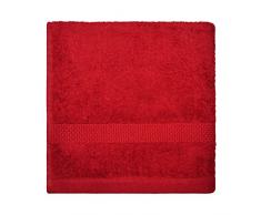 Dyckhoff Planet Uni Bio Serie guanto in spugna, Lavetta, asciugamano ospite, asciugamano, telo doccia, telo da spiaggia, Tappetino da bagno in diversi colori, rot, Gästetuch 30 x 50 cm